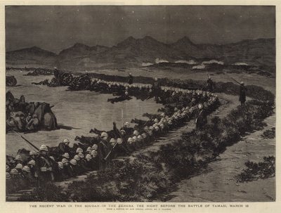 3月13日、タマシの戦いの前の夜、スーダンのゼレバでの最近の戦争 作： Joseph Nash